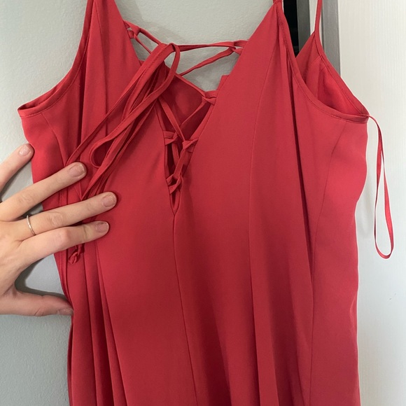 White House Black Market Tie-Up Slip Maxi Dress - Picture 3 of 6